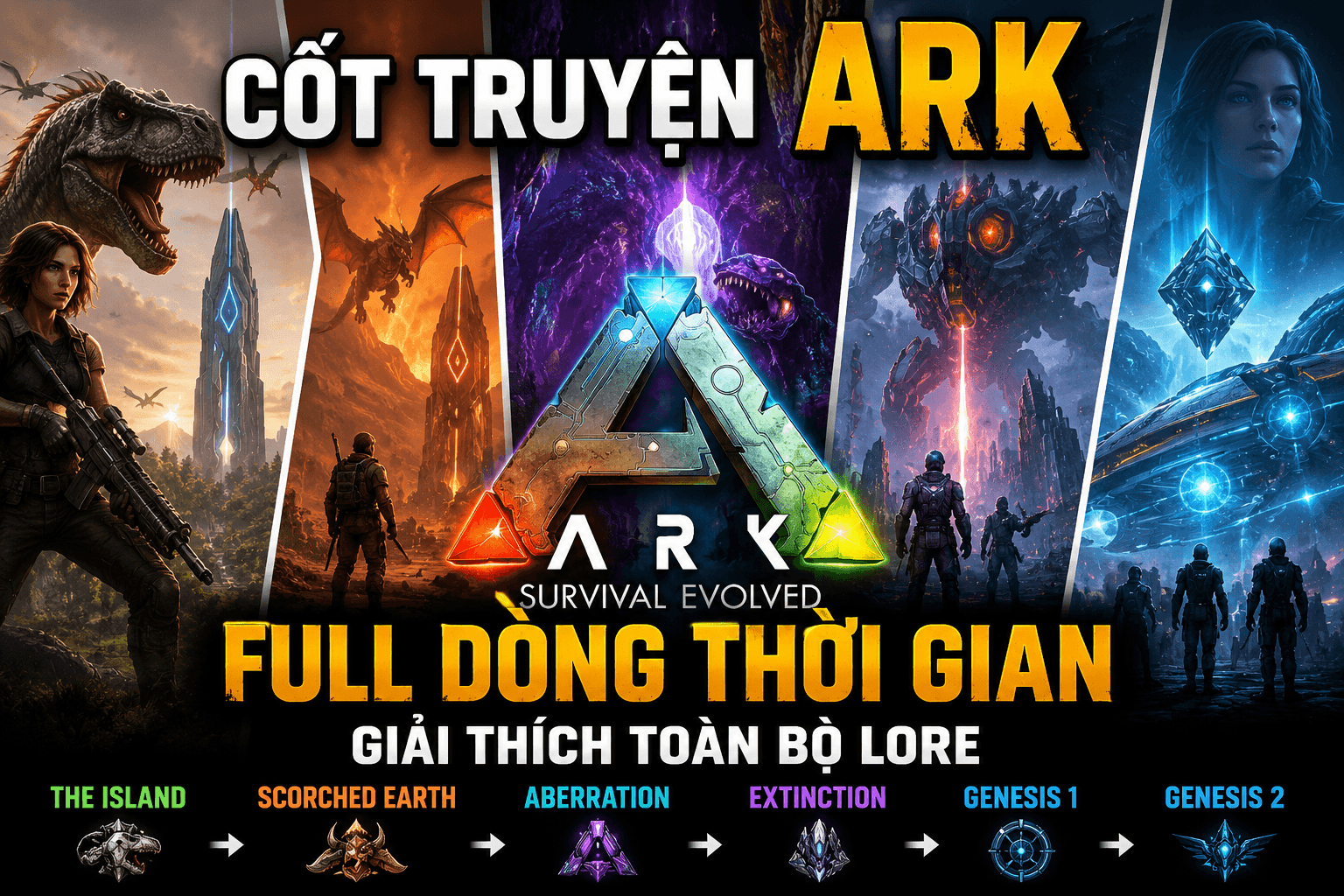 Cốt Truyện Game ARK: Survival Evolved Full Dòng Thời Gian – Giải Thích Toàn Bộ Lore ARK 10 Mod Khiến ARK Hay Hơn Gấp 100 Lần